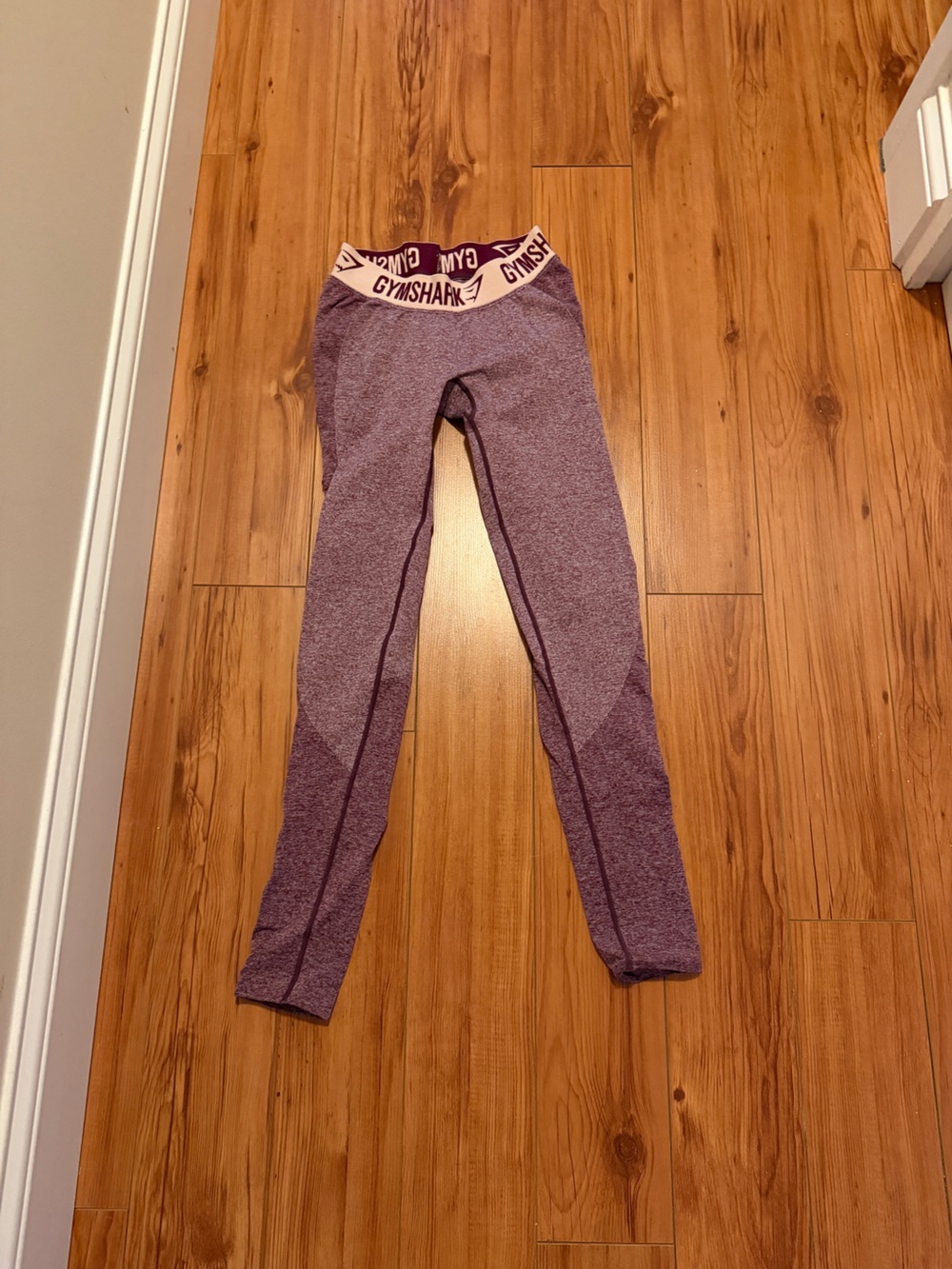 Gymshark Purple Lilac Seamless Leggings with Branded Waistband
